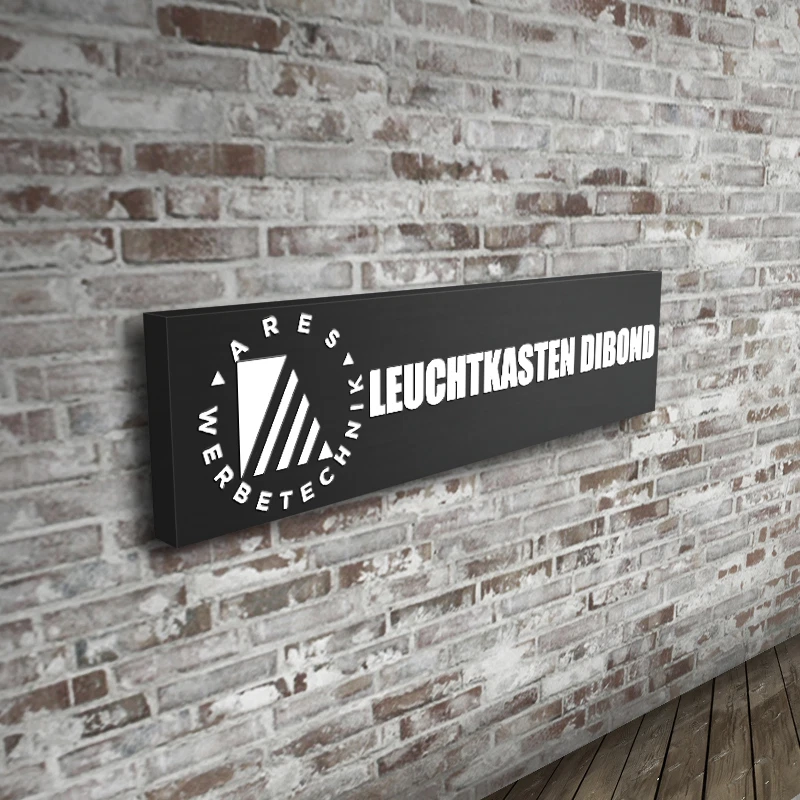 Leuchtkasten Dibond / Breite 200cm